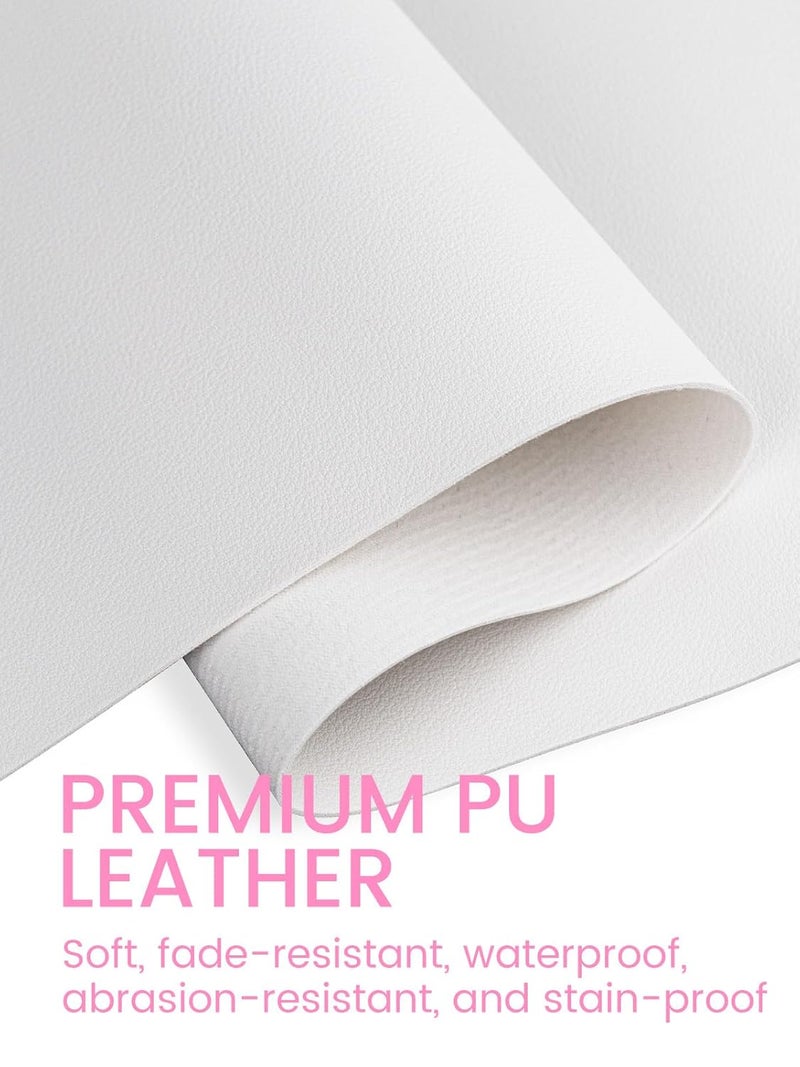 BELOVING Nail Art Table Mat, (MAT ONLY) Foldable Nail Art Hand Rest Pad for Nail Arm Rest, Soft Microfiber PU Leather Nail Mat for Table, Manicure Mat Nail Table Pad Desk Mat for Nail Tech Must Haves - White - Image 3